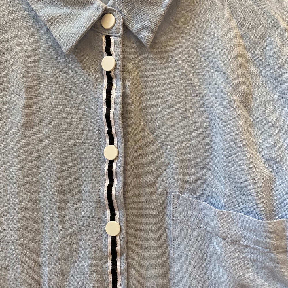 Zara soft blue blouse